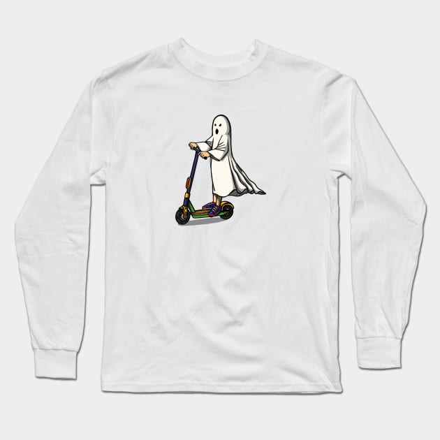 Spooky Scooter Long Sleeve T-Shirt by bekarious_